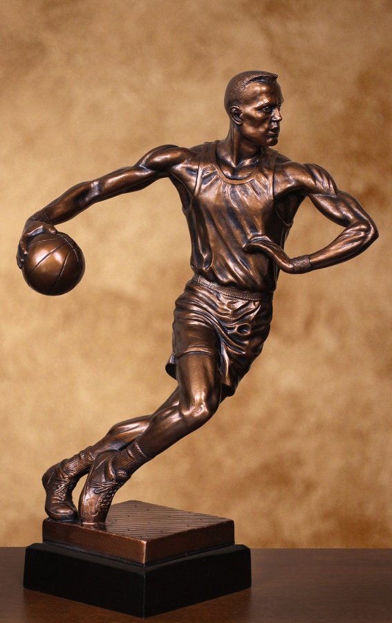 male basketball trophy