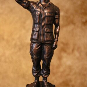 Saluting US Army Soldier with Beret sculpture