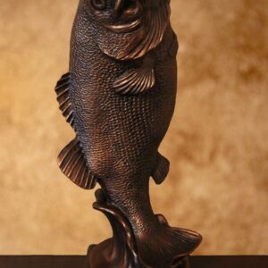 bass fishing statue