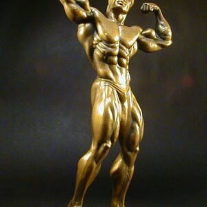 mid male double bicep sculpture