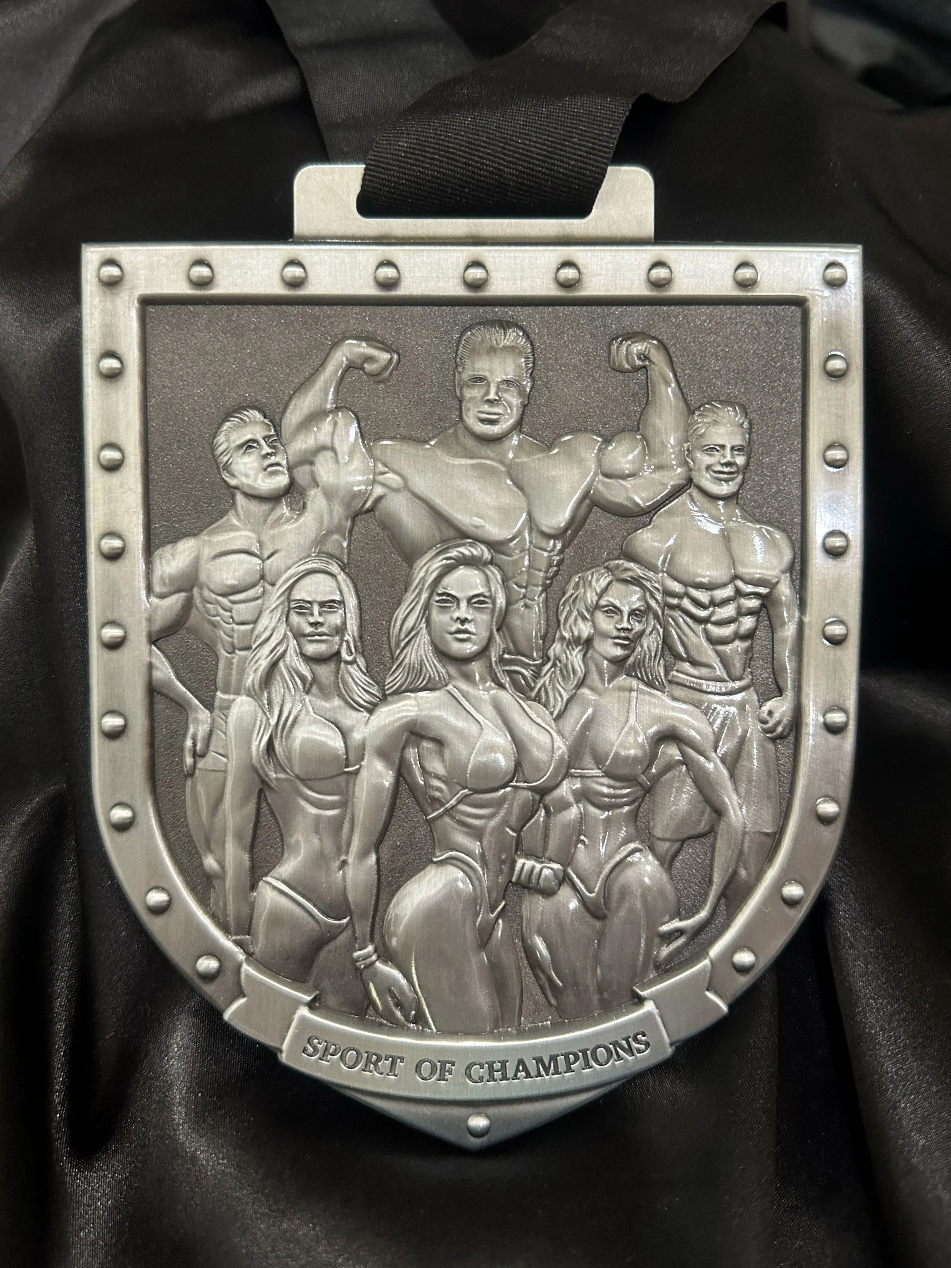 sport of champions zinc medal platinum pewter
