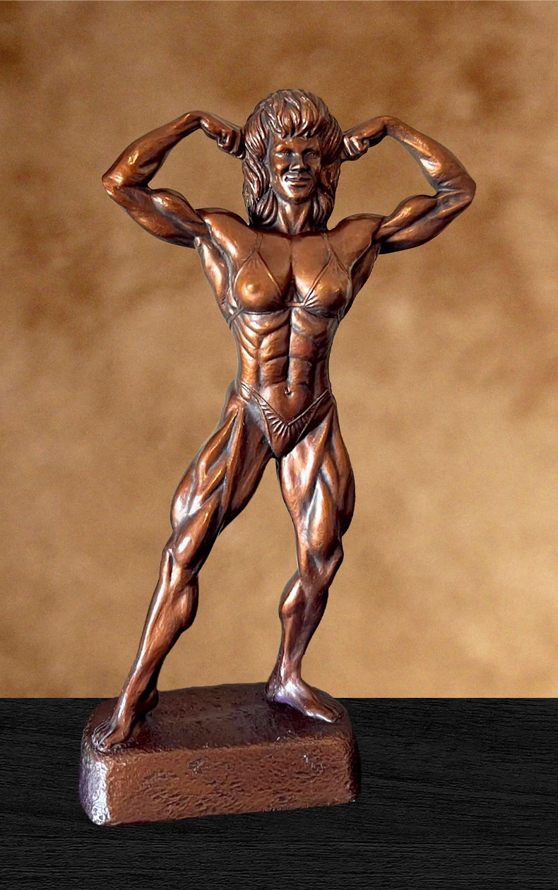 mid size female double bicep