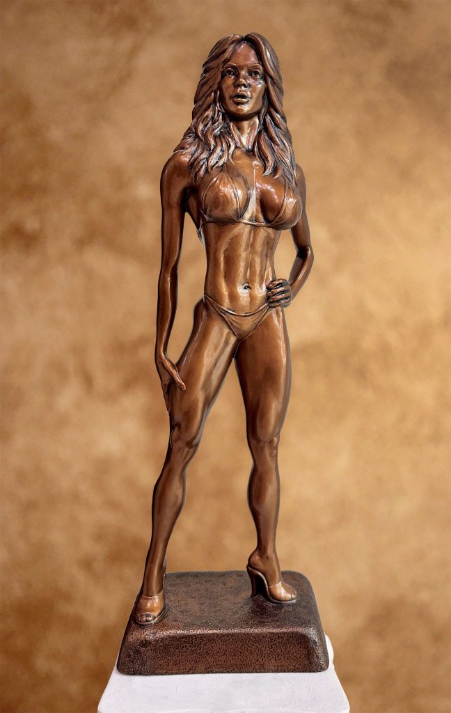 fitness model overall champion award front profile